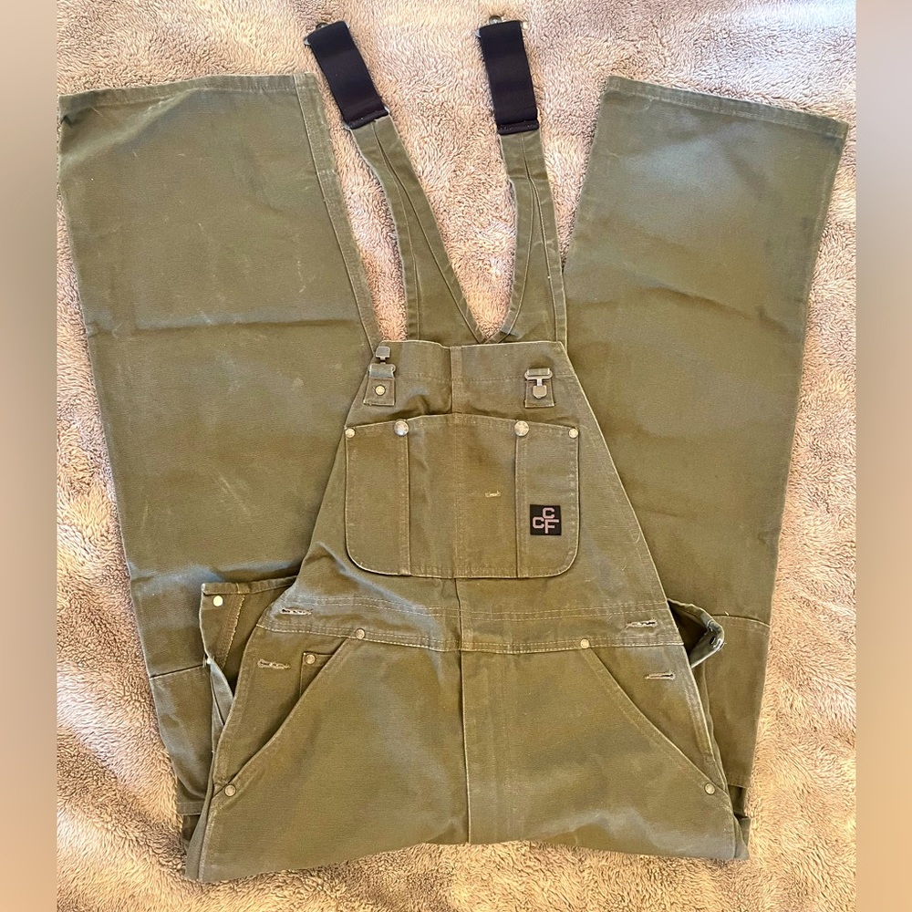 Men’s Filson CCF Work Bibs waist size 32 cannonball green